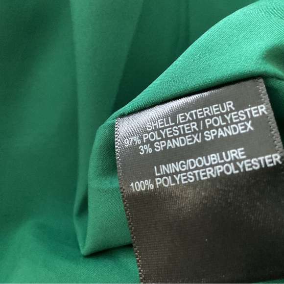 Badgley Mischka Green Ruffled Bell Sleeve Cocktail Dress - Picture 6 of 6